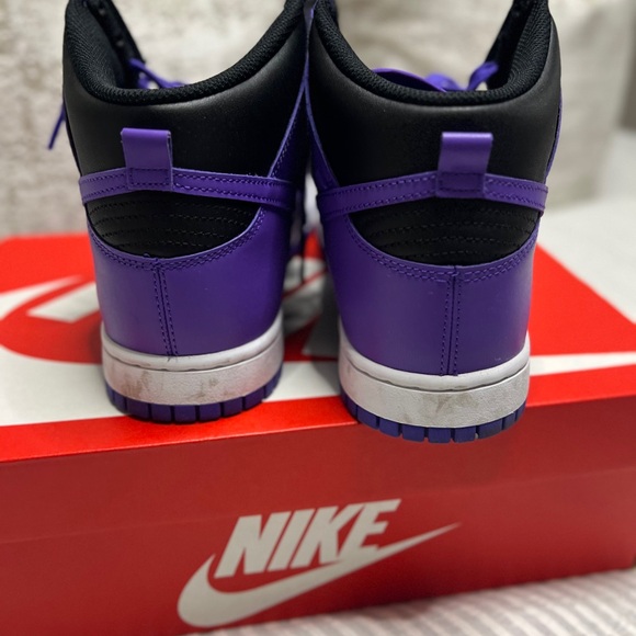 NIKE: Purple/Black High-Top Dunks - Size 11.5 - Picture 5 of 9
